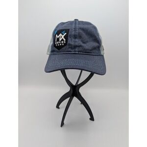 Stine MX Series Corn Hat Cap Snap Back Blue Gray Mesh Trucker Patch Mens Logo